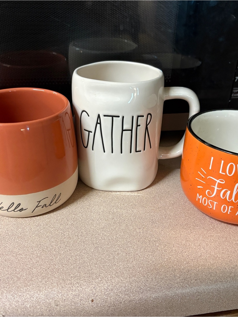 Set of 3 Fall themed coffee mugs